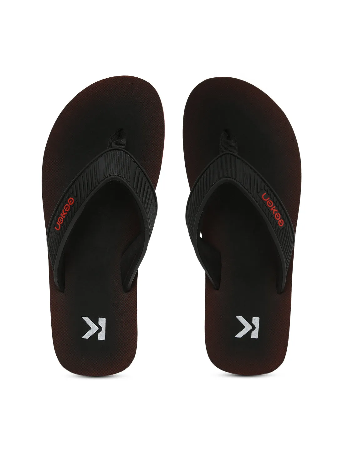 Eeken EFBG2028 Black And Red Classic Flip Flops For Men