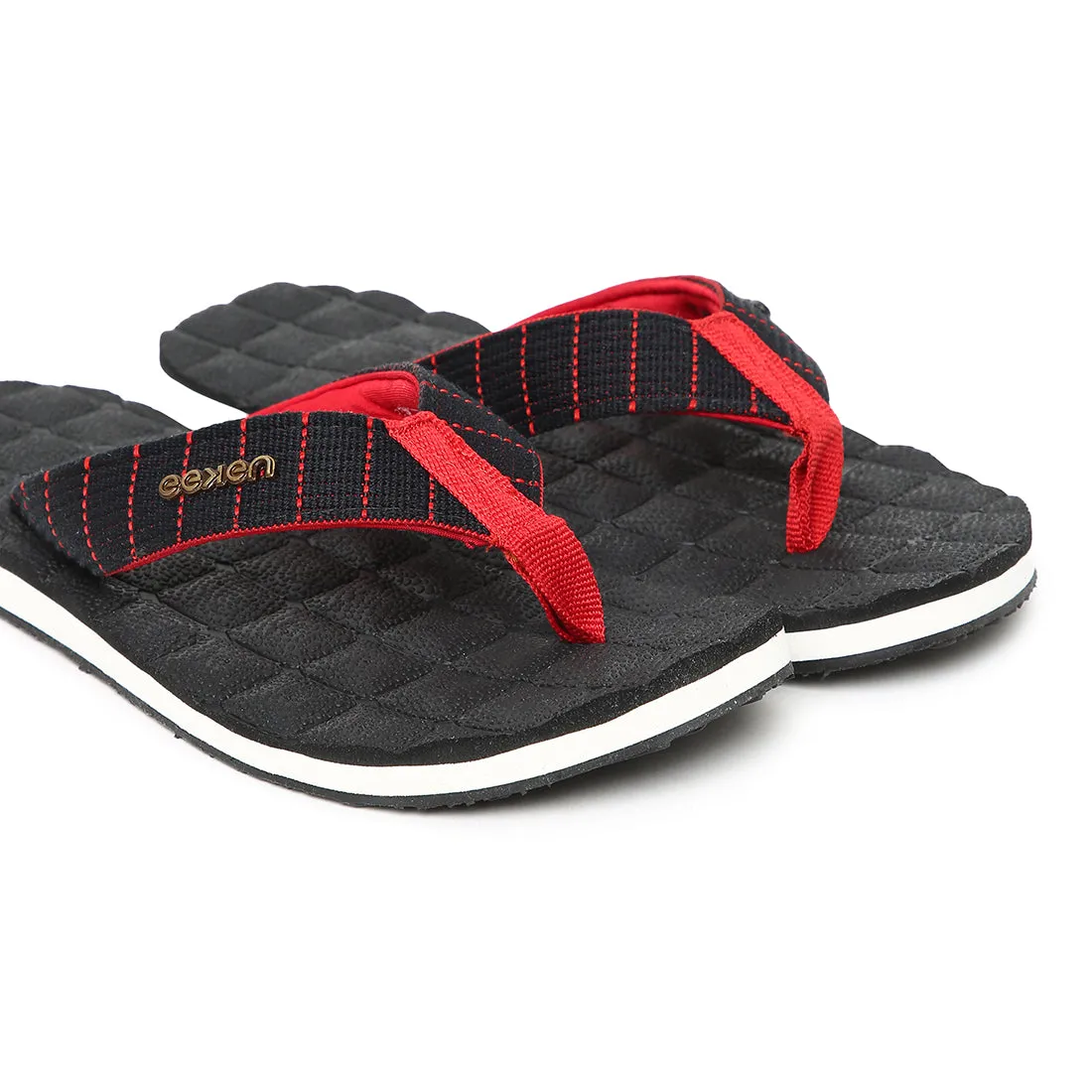 Eeken EFBG2029 Black And Red Everyday Flip Flops For Men