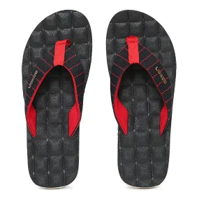 Eeken EFBG2029 Black And Red Everyday Flip Flops For Men