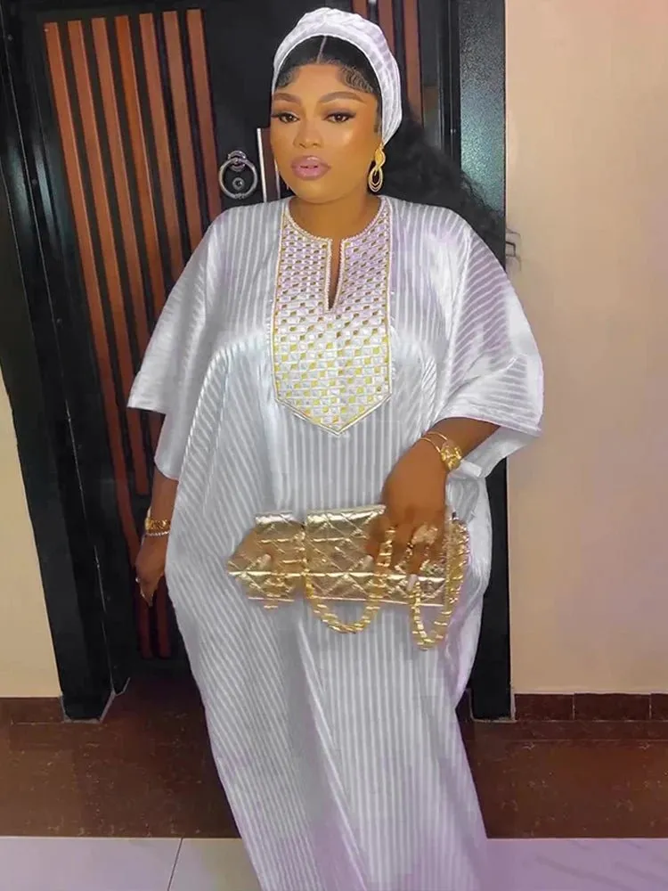Elegant Plus-Size African Wedding Dress