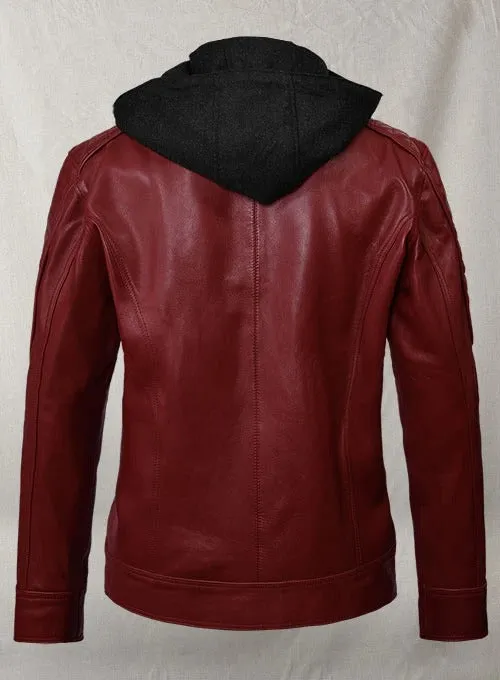 ELEGANT RODEO HOODED LEATHER JACKET
