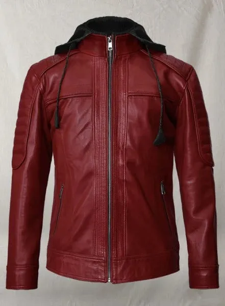 ELEGANT RODEO HOODED LEATHER JACKET