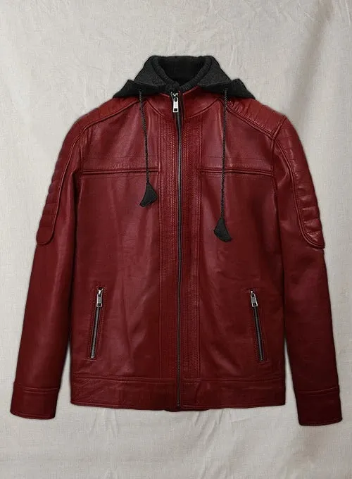 ELEGANT RODEO HOODED LEATHER JACKET