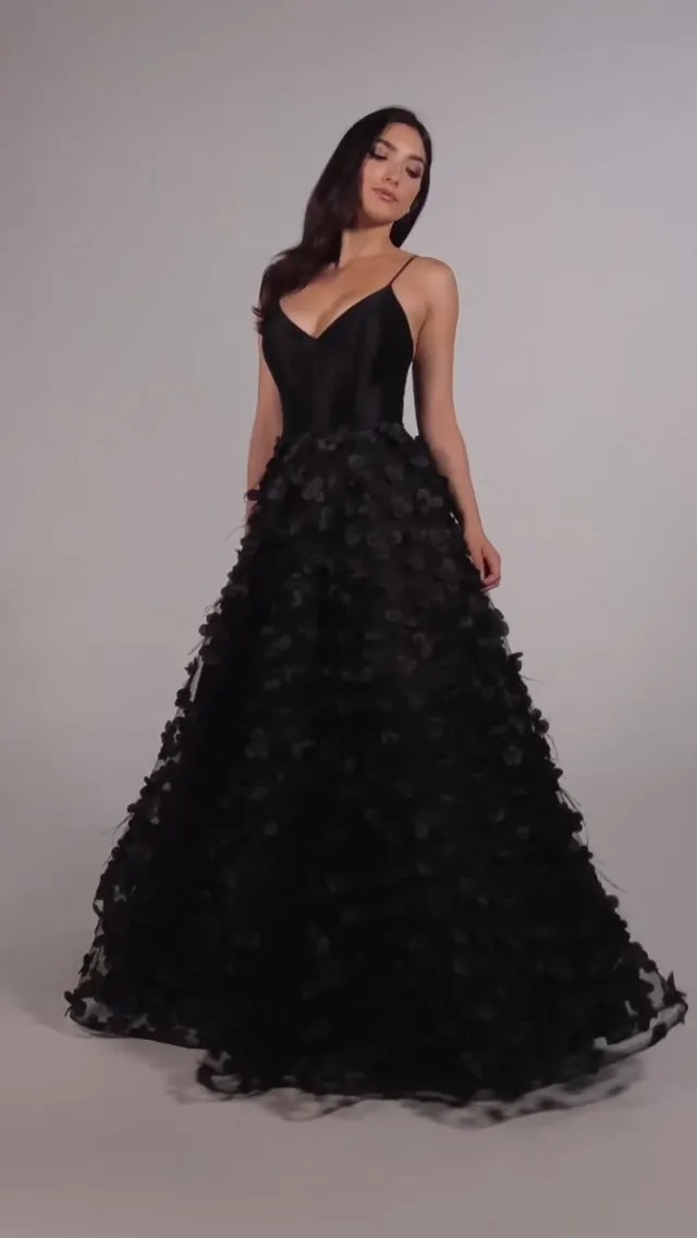 Ellie Wilde 3D Floral Ball Gown EW35037