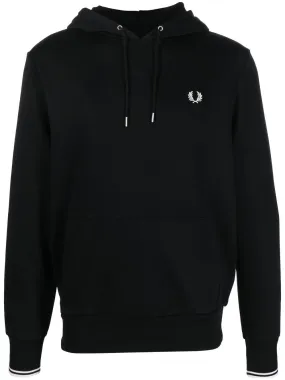 embroidered-logo detail hoodie