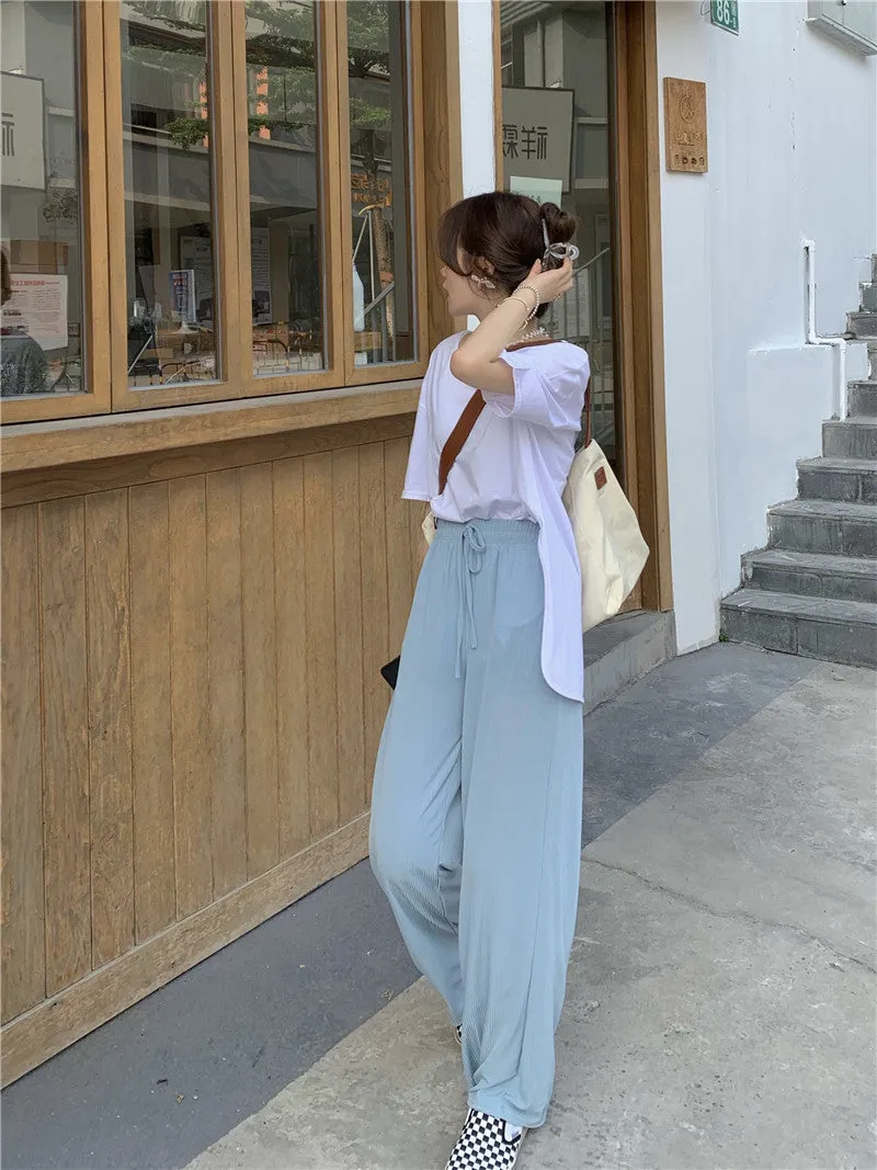 Korean Style Casual Summer Wide Pants