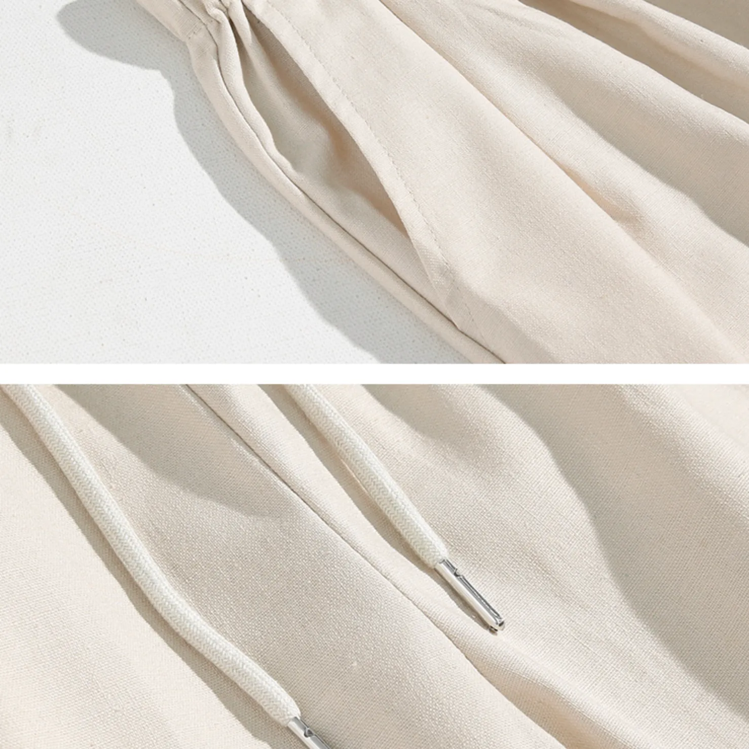 [Korean Style] Khaki Linen Casual Pants