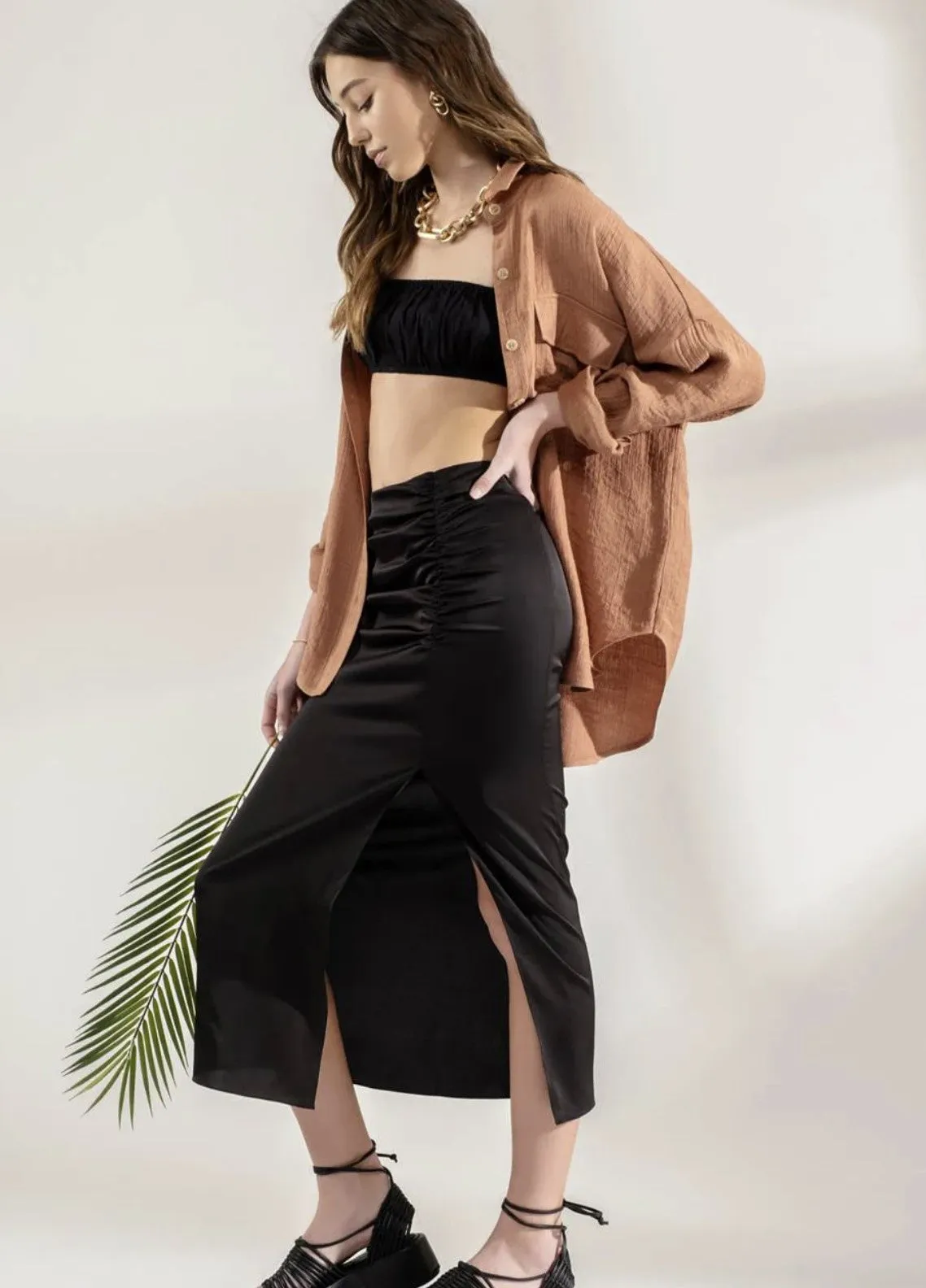 Lightweight button down top