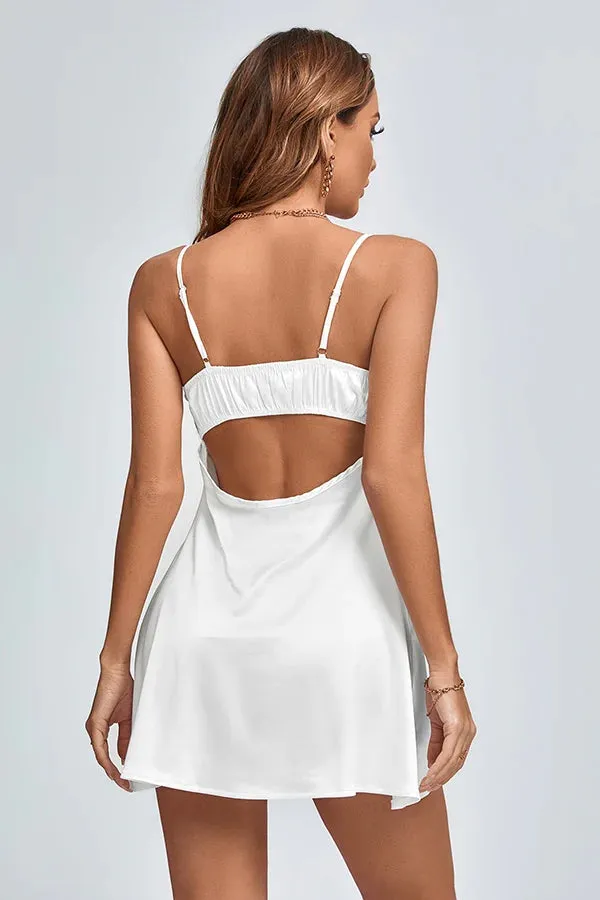 MB FASHION Spaghetti Strap Lace Bust Slip Dress 213T