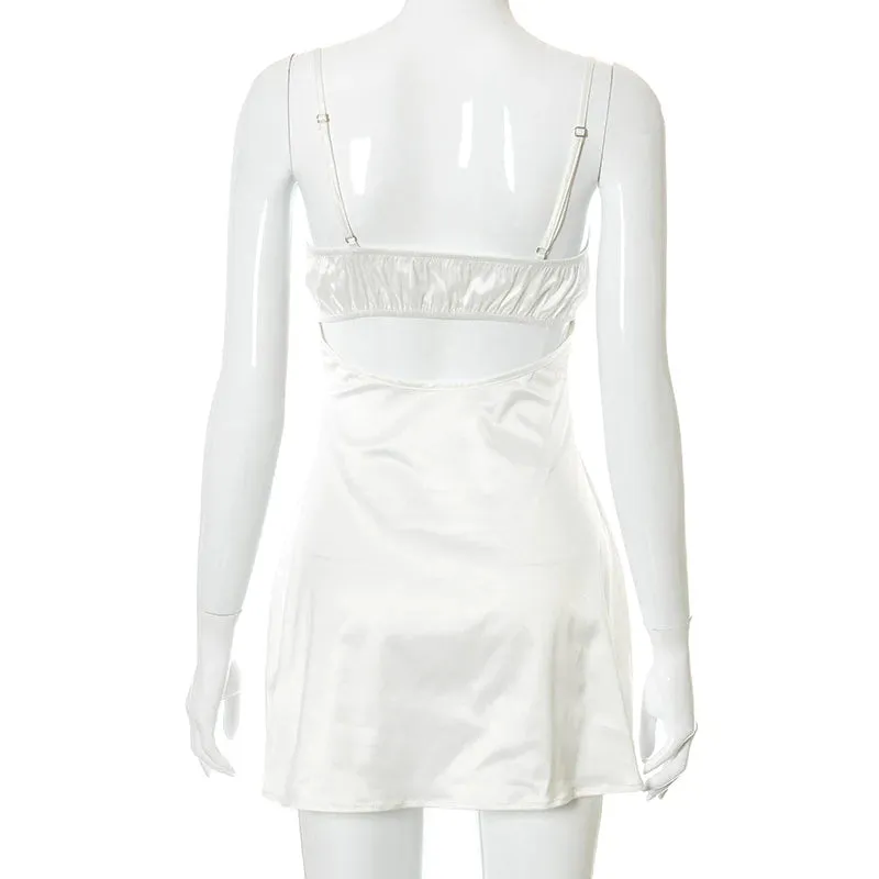 MB FASHION Spaghetti Strap Lace Bust Slip Dress 213T