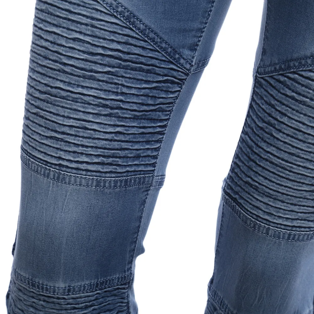 Men's Slim Fit Drape Decoration Casual Pencil Jeans
