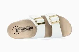 Mephisto Women's Hester Sandals- White Patent
