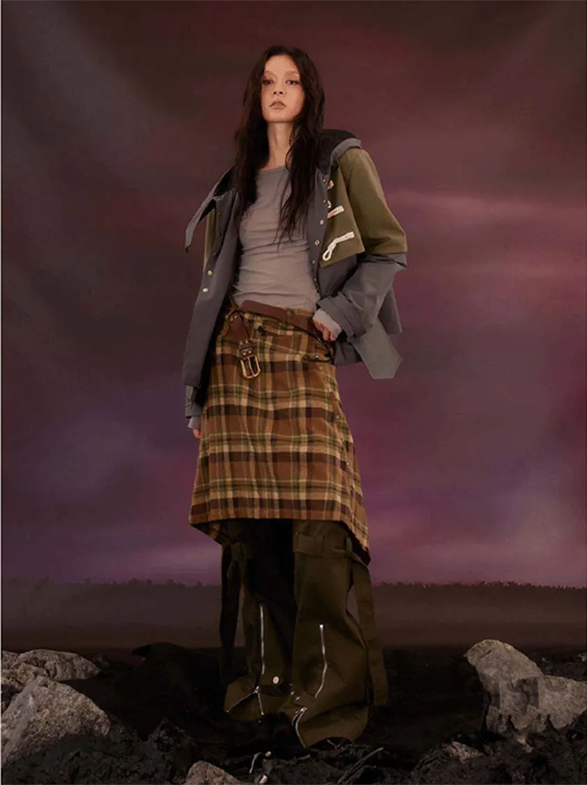 Military Style Zipper Casual Pants
