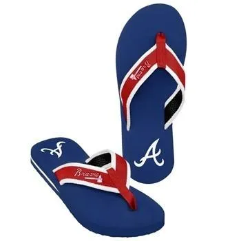 MLB 2014 Mens Color Contour Flip Flops Atlanta Braves