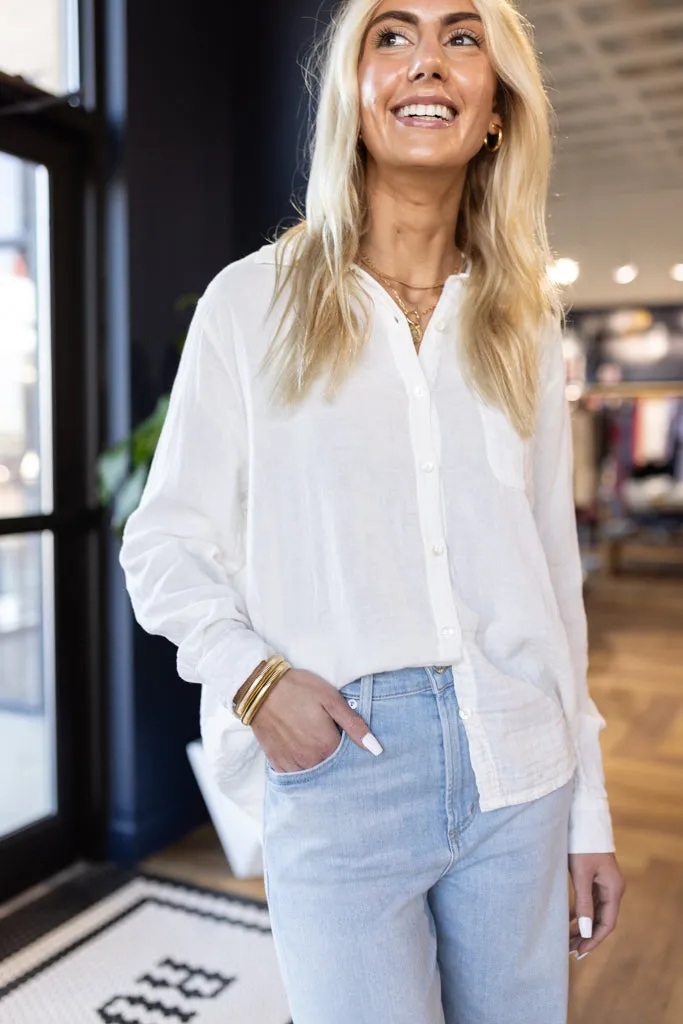 Molly Cotton Gauze Button Down