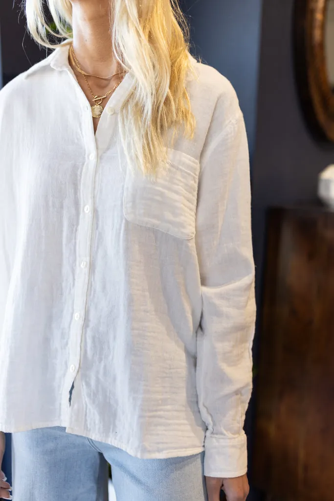 Molly Cotton Gauze Button Down
