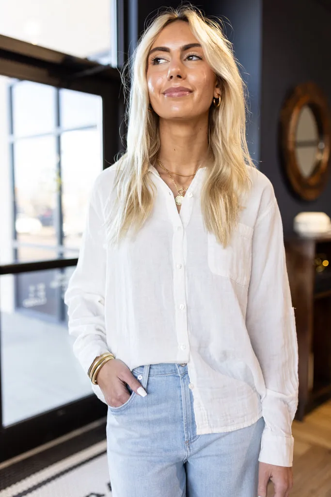 Molly Cotton Gauze Button Down