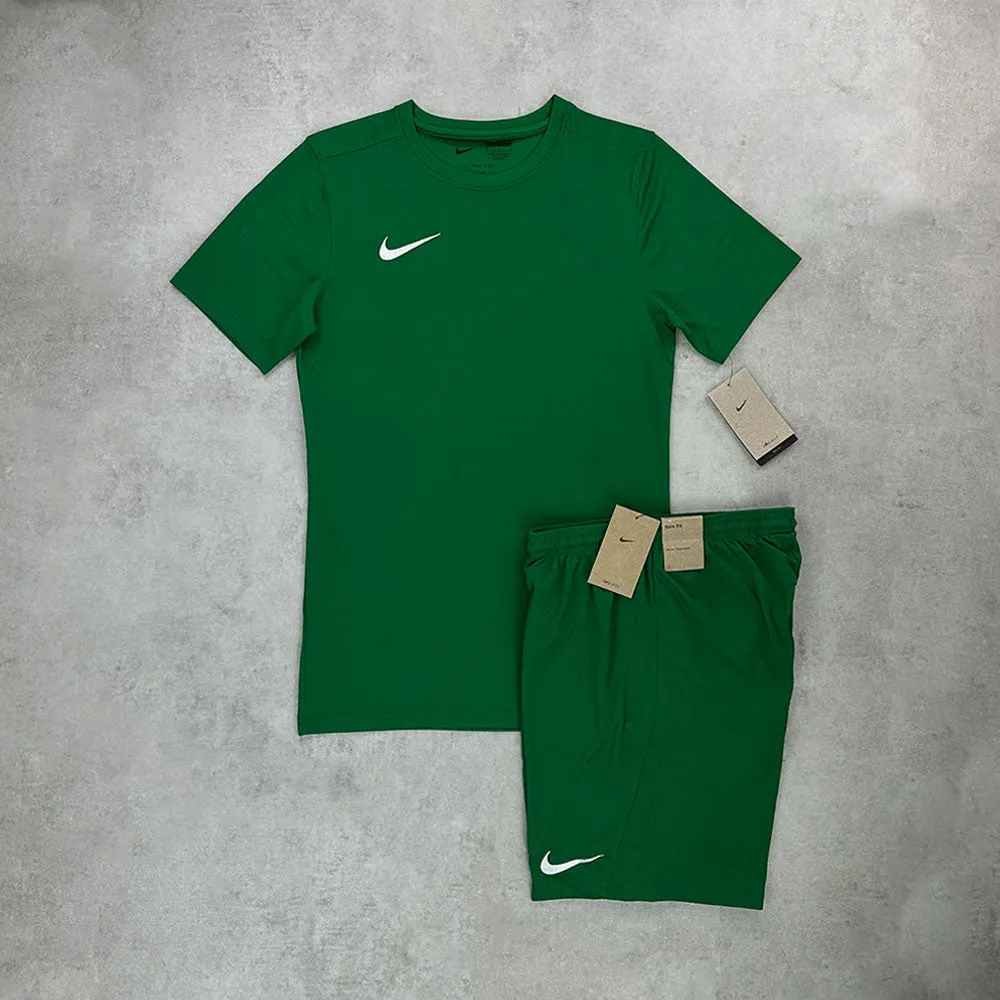 Nike Dri- Fit T-Shirt/Shorts Set Green