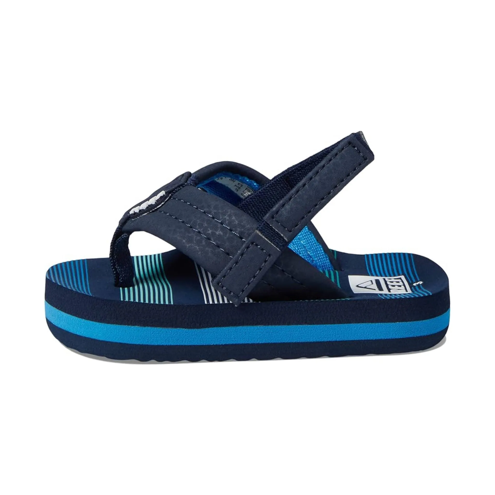 Reef Kids' Little Ahi Flip Flop - Deep Sea Stripes