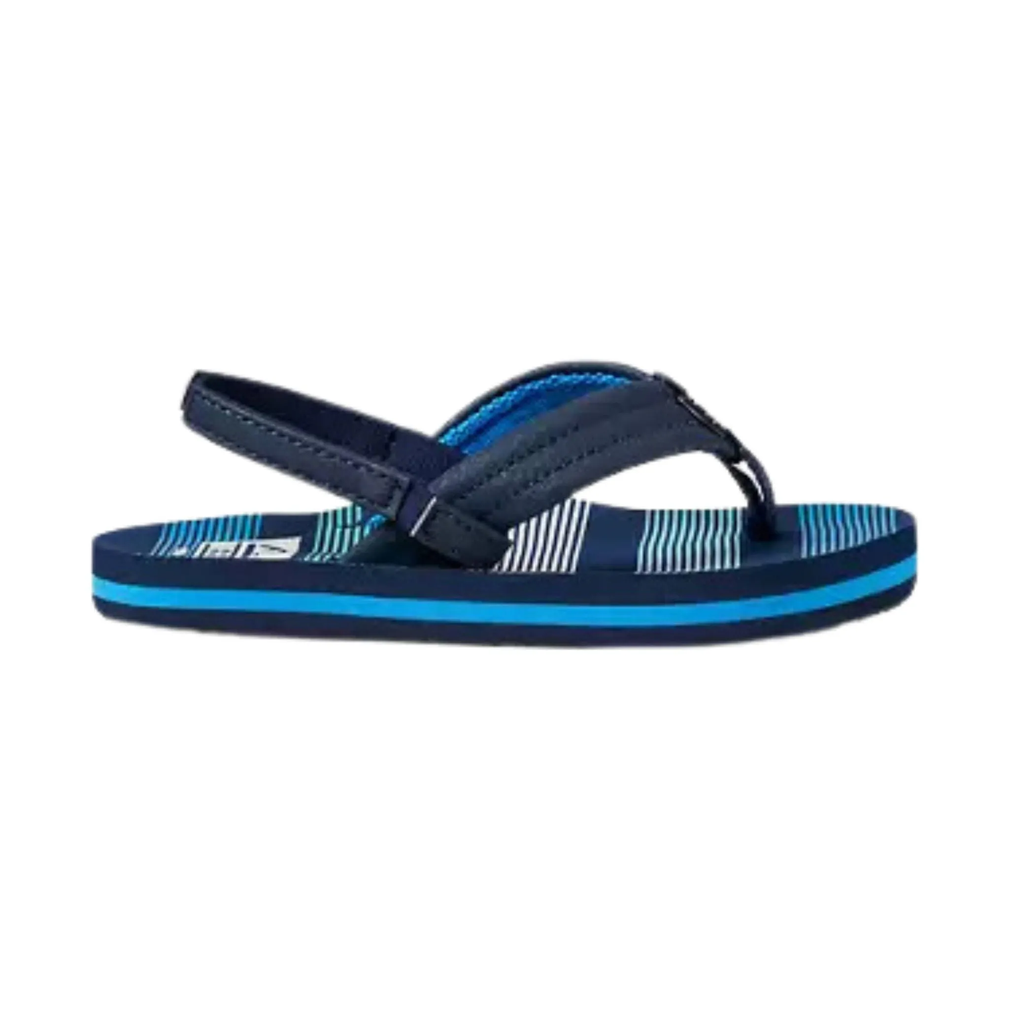 Reef Kids' Little Ahi Flip Flop - Deep Sea Stripes