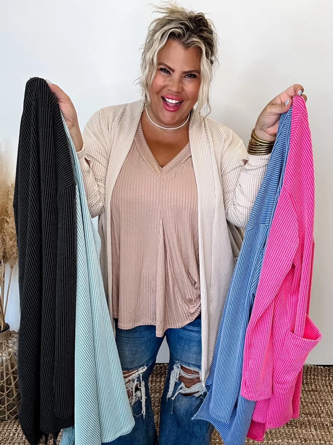 Reese Ribbed Jacquard Cardigan