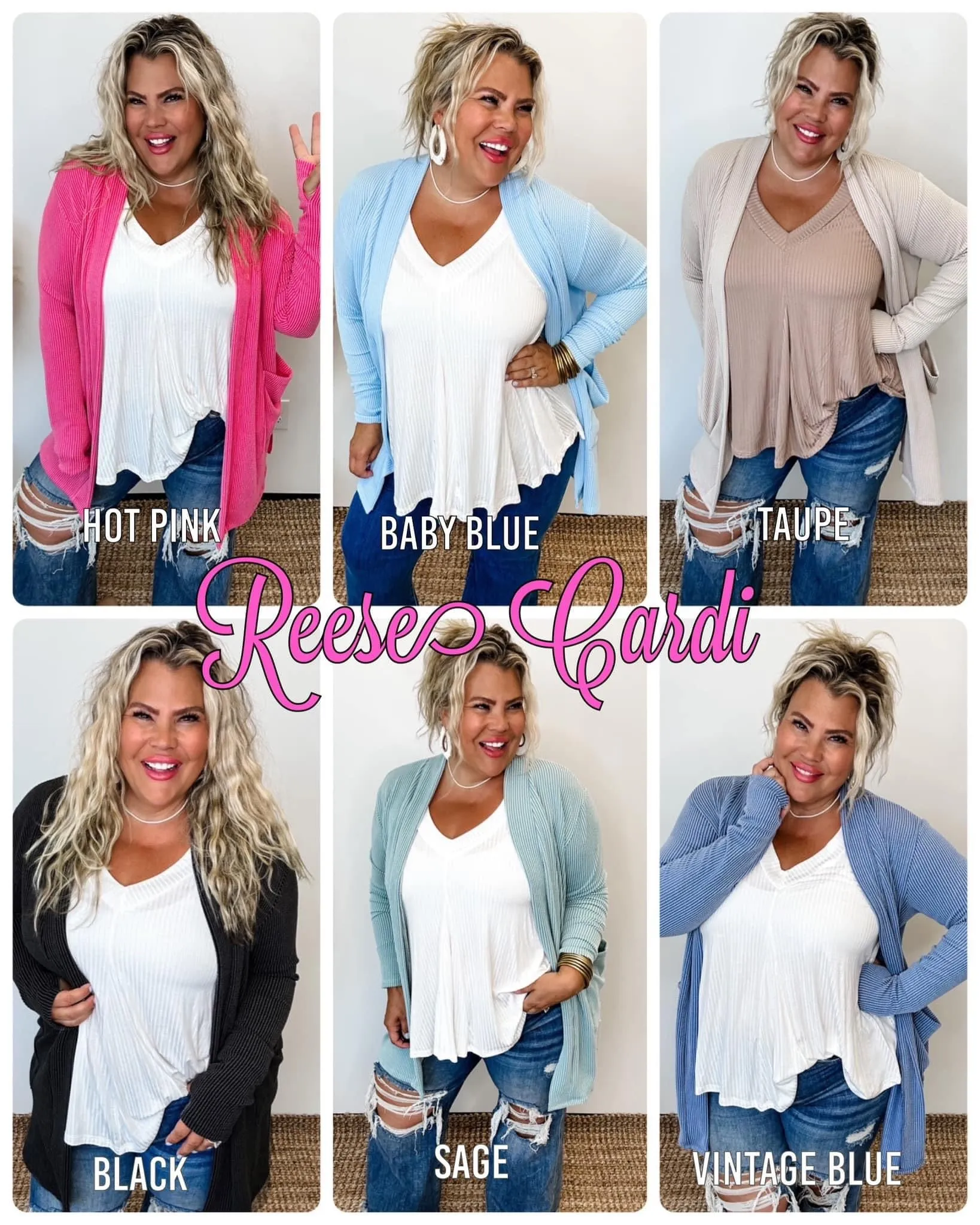 Reese Ribbed Jacquard Cardigan