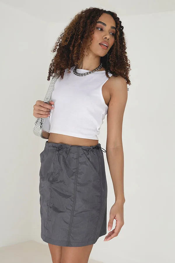 RELAXED FIT CARGO STYLE MINI SKIRT