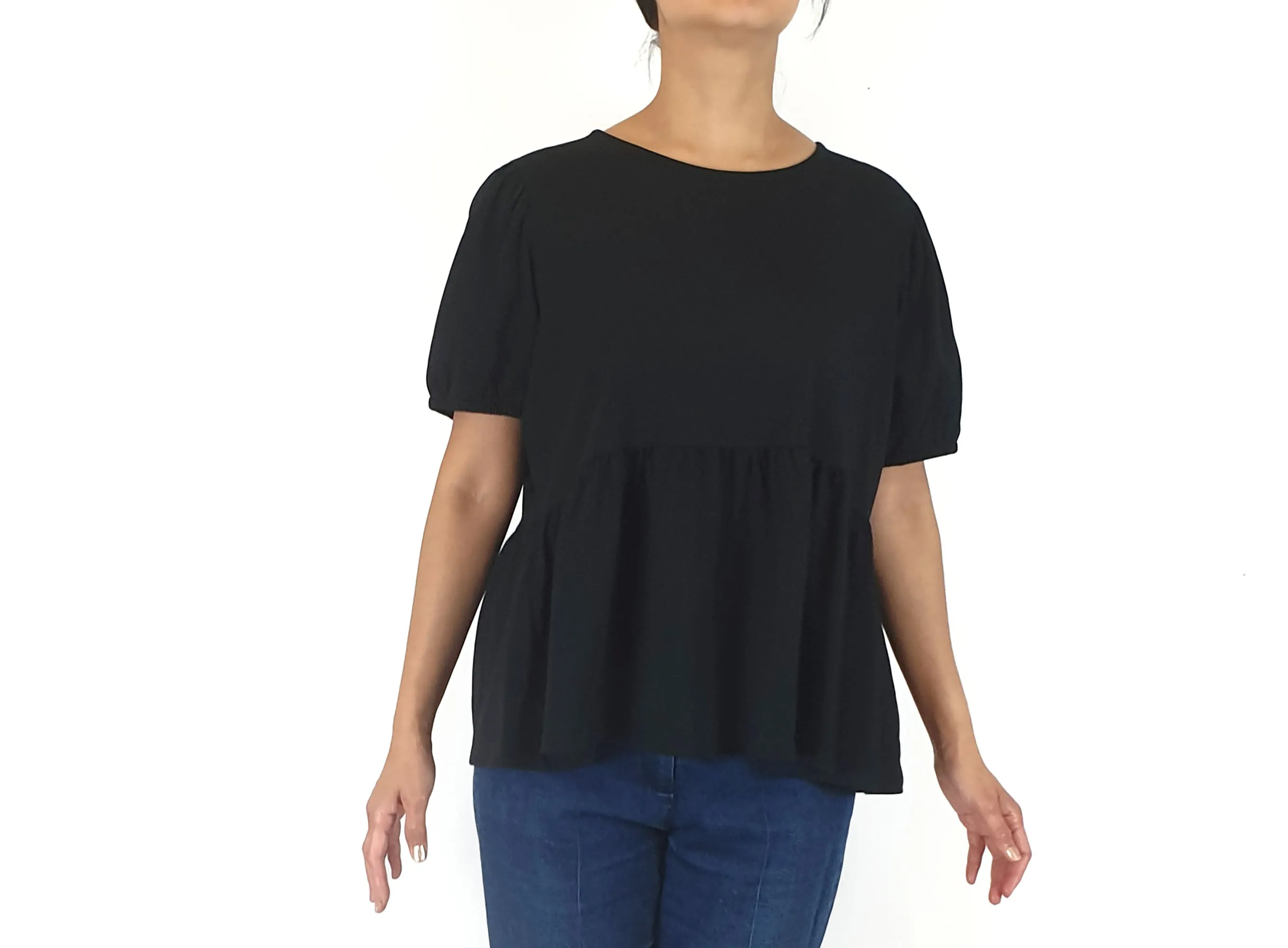 Seed black cotton top size small