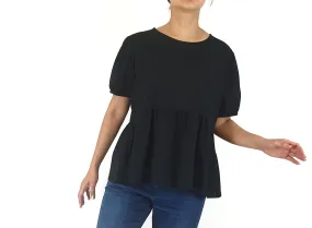 Seed black cotton top size small