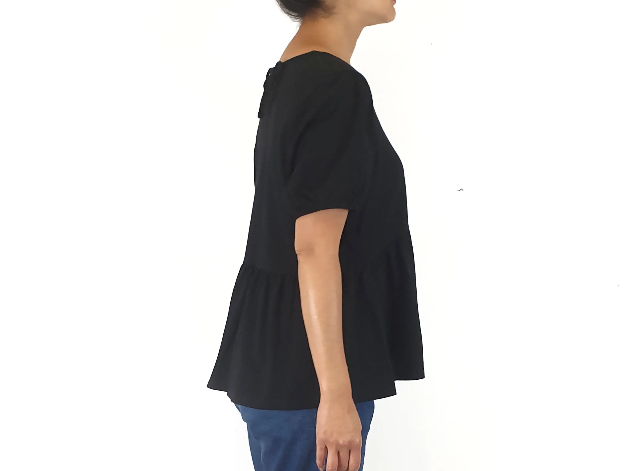 Seed black cotton top size small