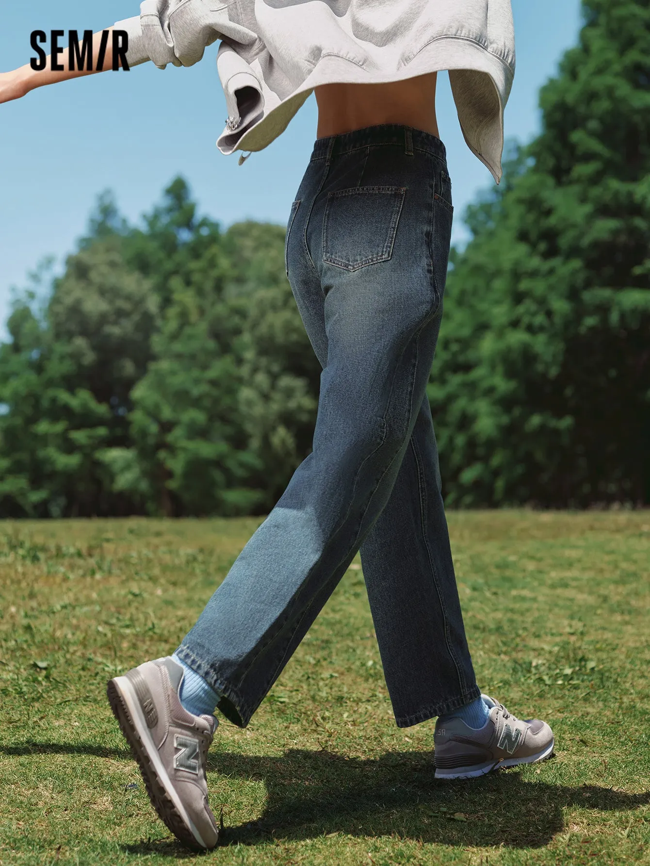 Semir Women Loose Fit Tapered TrousersDenim Trousers