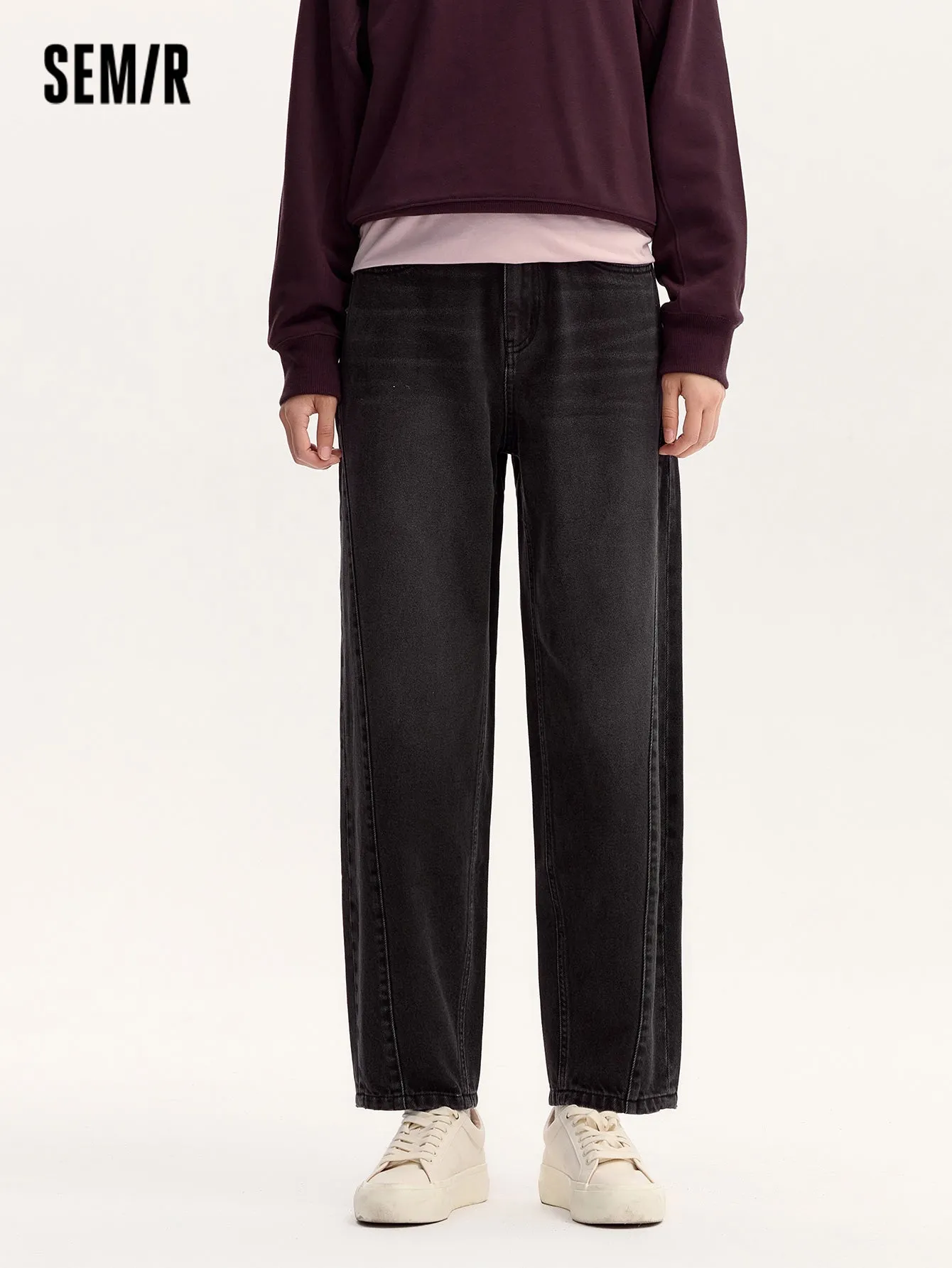 Semir Women Loose Fit Tapered TrousersDenim Trousers