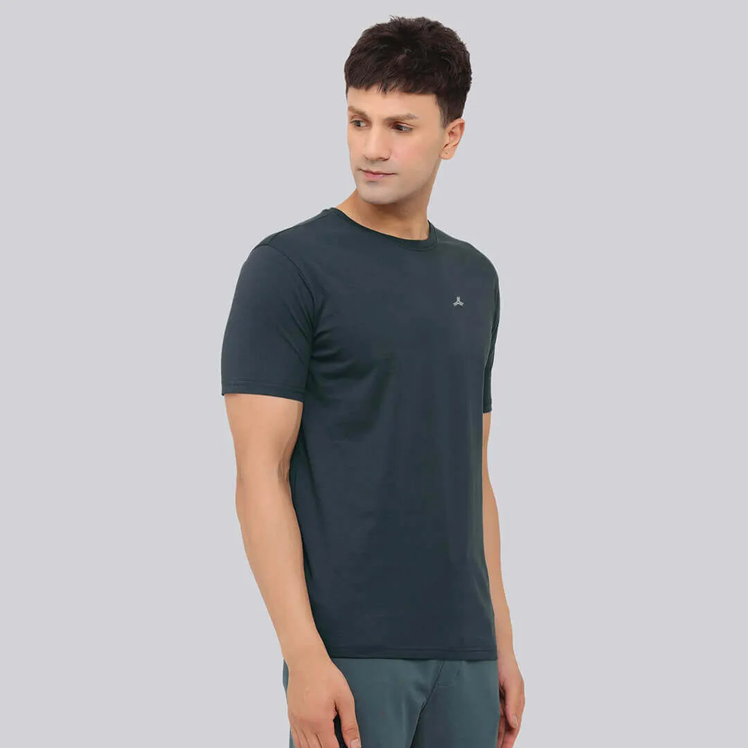 Solid Stretch T-shirt -  Blue Graphite