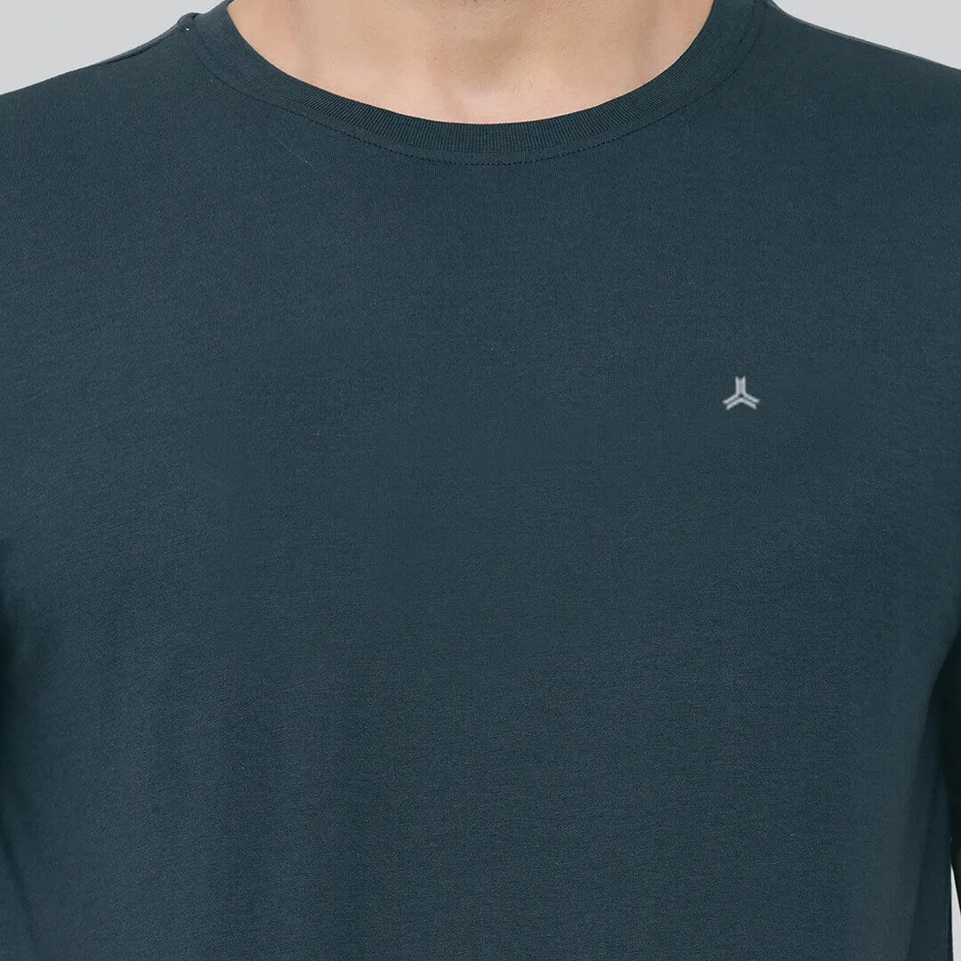 Solid Stretch T-shirt -  Blue Graphite