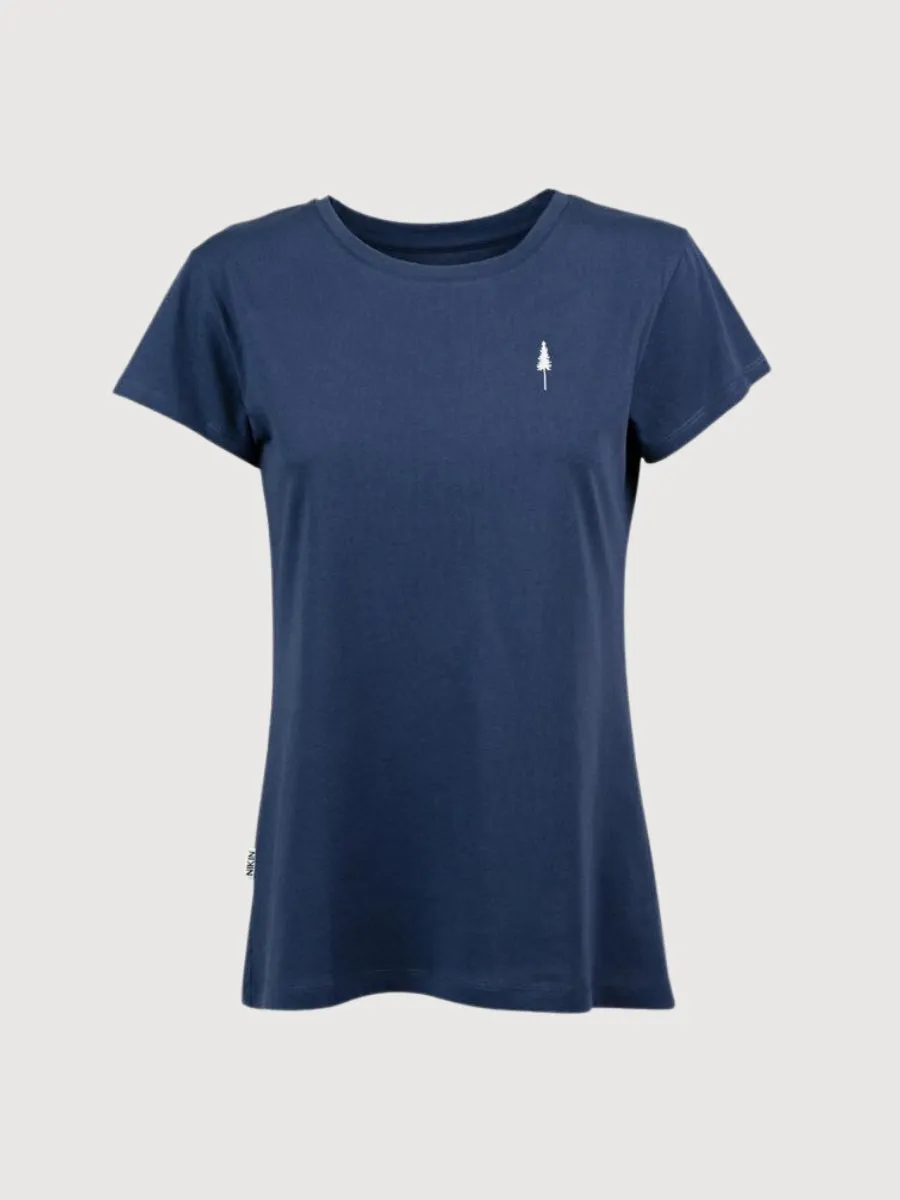 T-Shirt TreeShirt Women Navy Organic cotton | Nikin