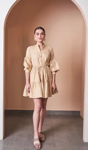 Tan Tier  Dress