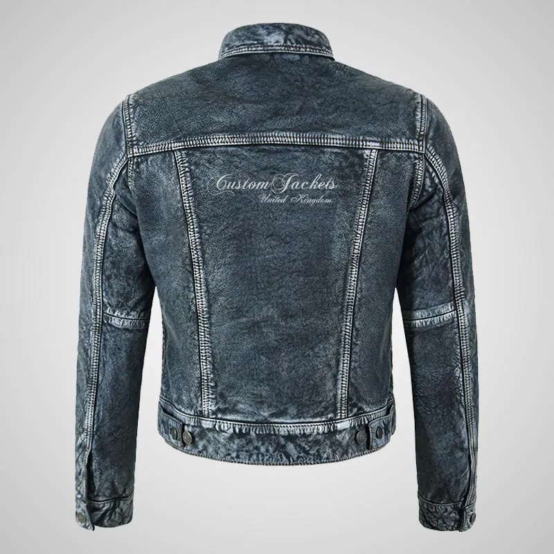 THIRSK Women Leather Denim Jacket Shirt Style Jacket