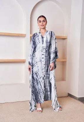 Tie & Dye Lace Detail Kaftan