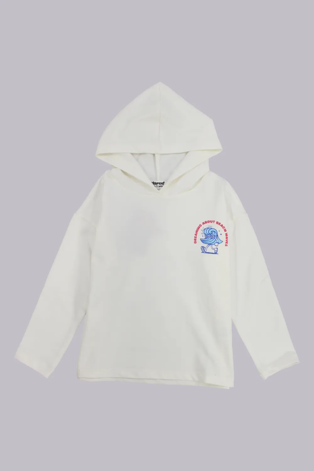 Unisex Beach Waves Long-Sleeved Hooded T-Shirt