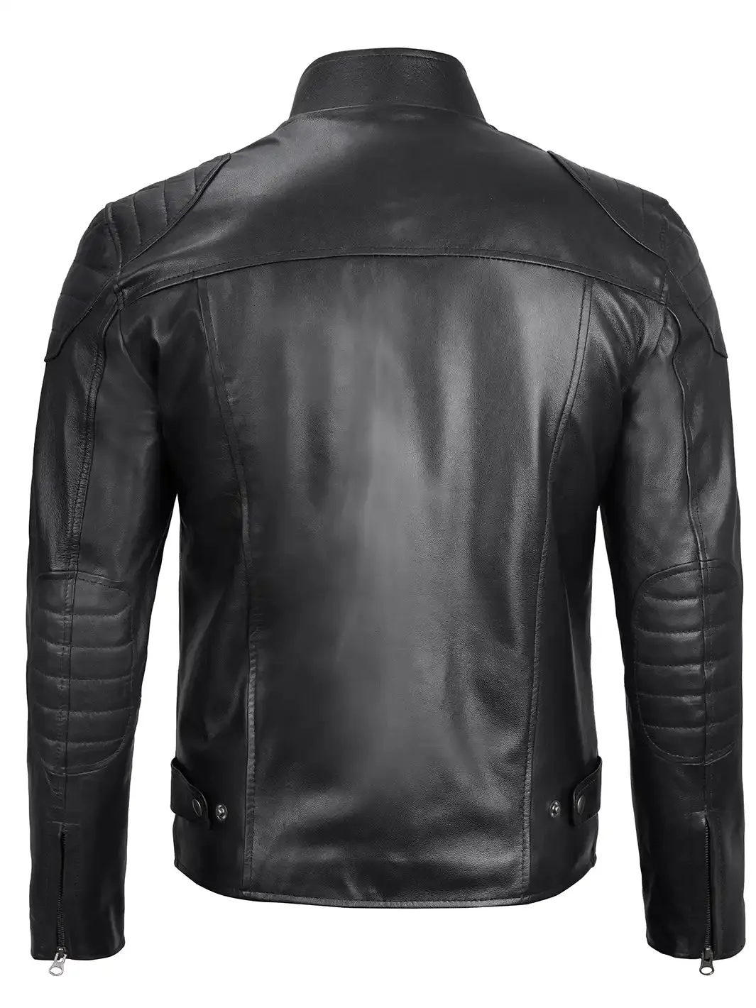 Vermont Men's Black Motorcycle Leather Jacket