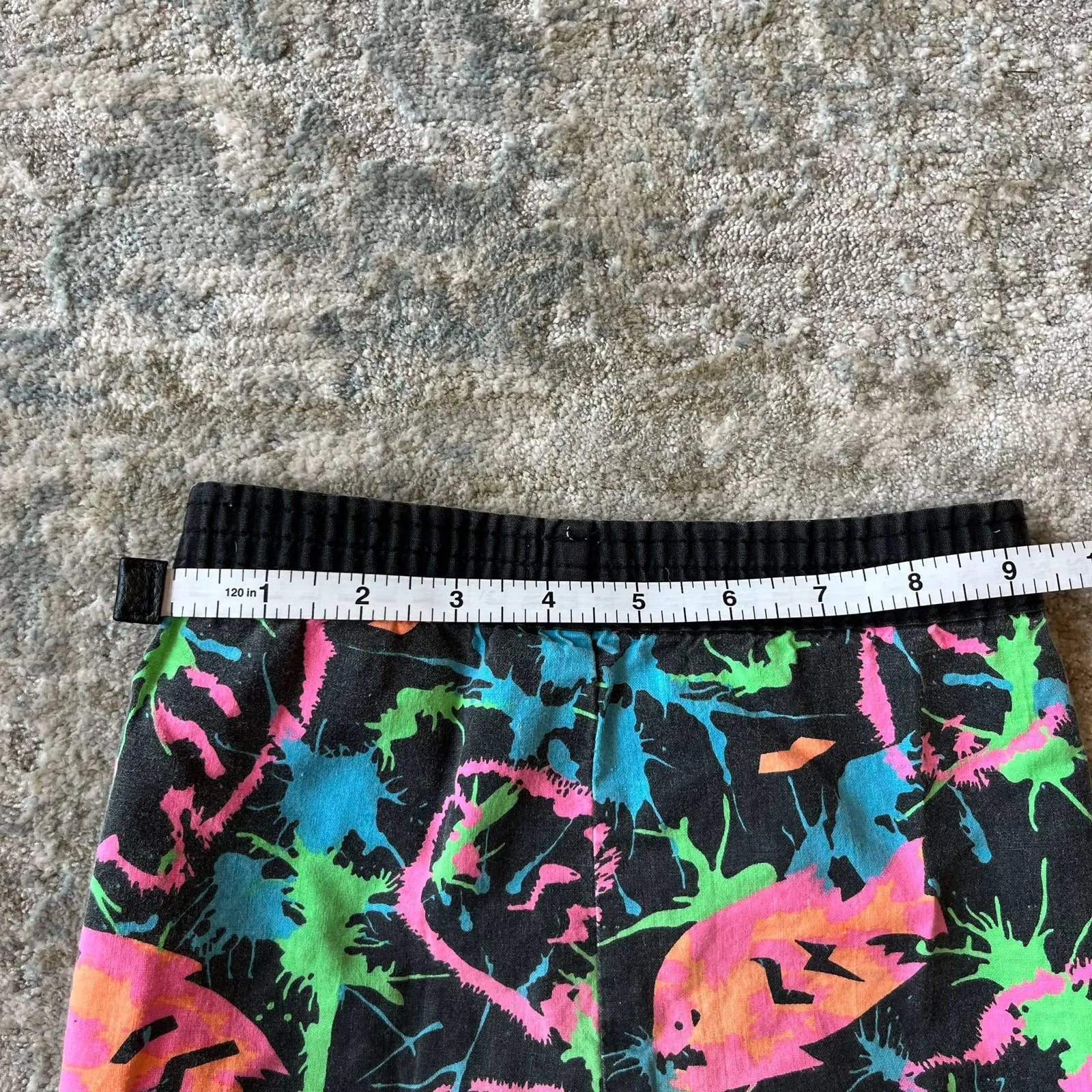 Vintage Black Neon Fish Shorts 3T USA
