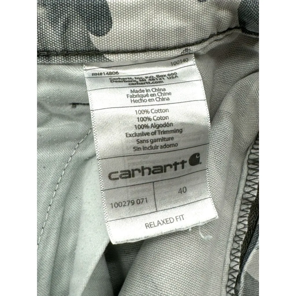 Vintage Carhartt Distressed Relaxed Fit Light Camo Cargo Shorts 40W