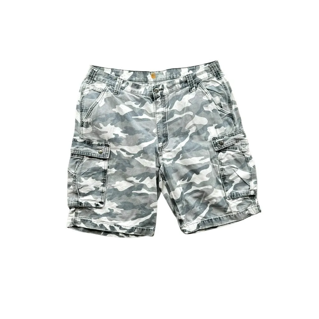 Vintage Carhartt Distressed Relaxed Fit Light Camo Cargo Shorts 40W
