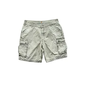 Vintage Carhartt Distressed Relaxed Fit Light Olive Cargo Shorts 40W