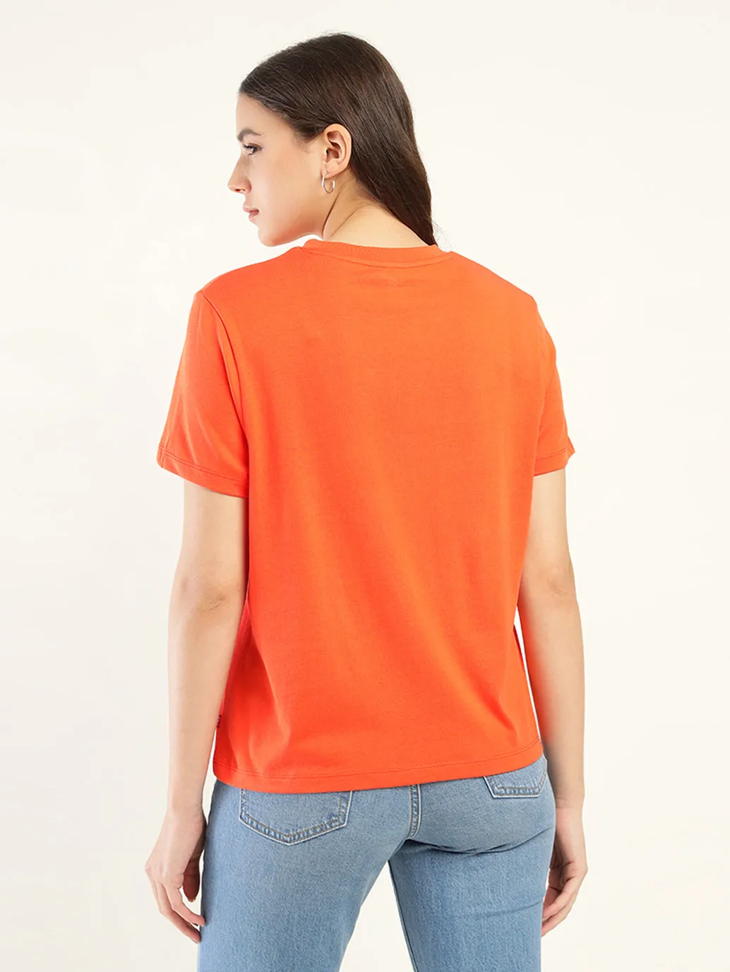Women's Brand Logo Relaxed Fit T-shirt