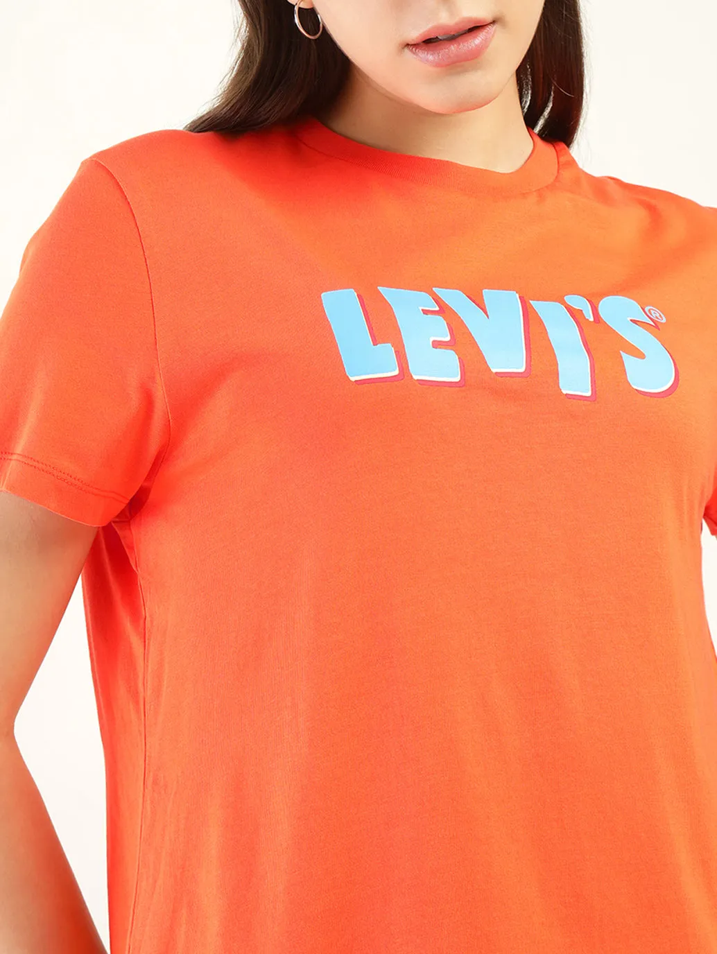 Women's Brand Logo Relaxed Fit T-shirt