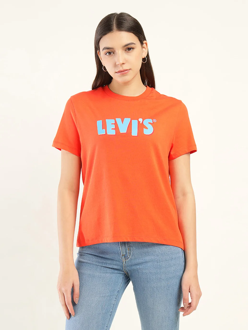 Women's Brand Logo Relaxed Fit T-shirt