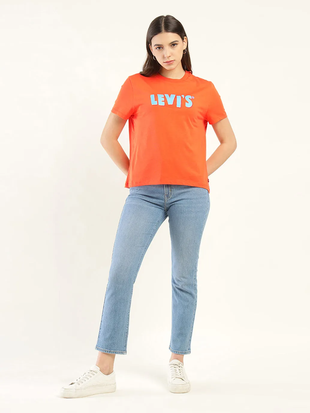 Women's Brand Logo Relaxed Fit T-shirt