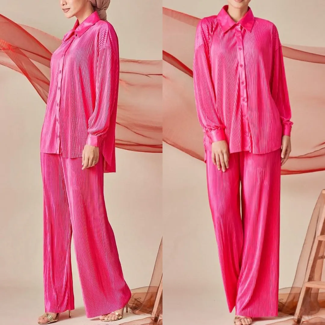 Women's Pleated Loose Pant Sets