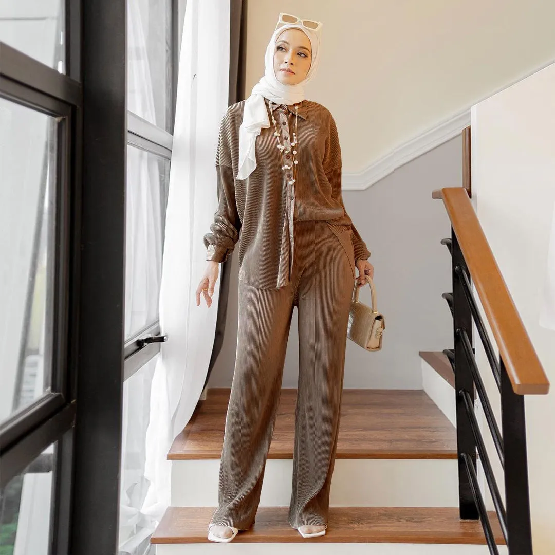 Women's Pleated Loose Pant Sets